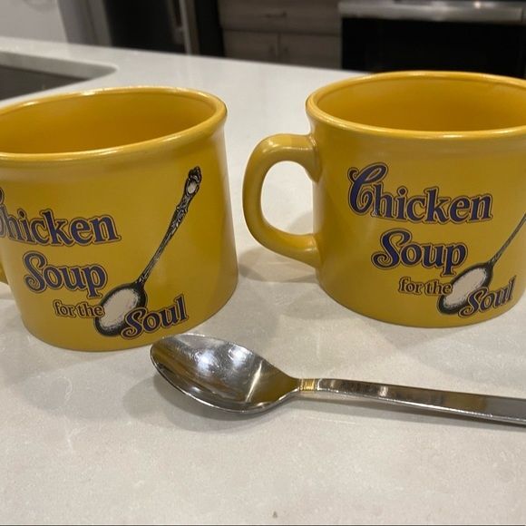 Chicken soup for the soul Collector (2) mugs/bowls in yellow 2005 collection - Picture 6 of 12